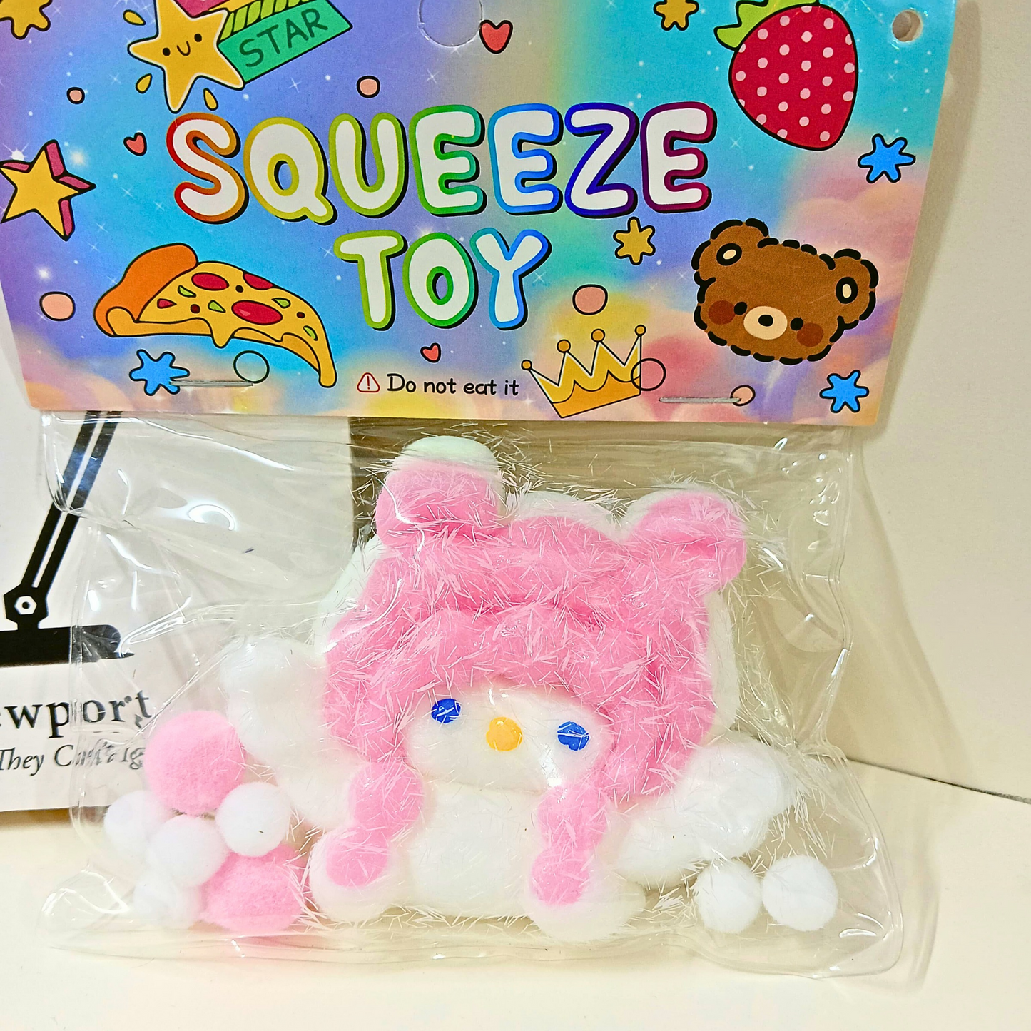 Fluffy Angel Bunny Squishy Toy