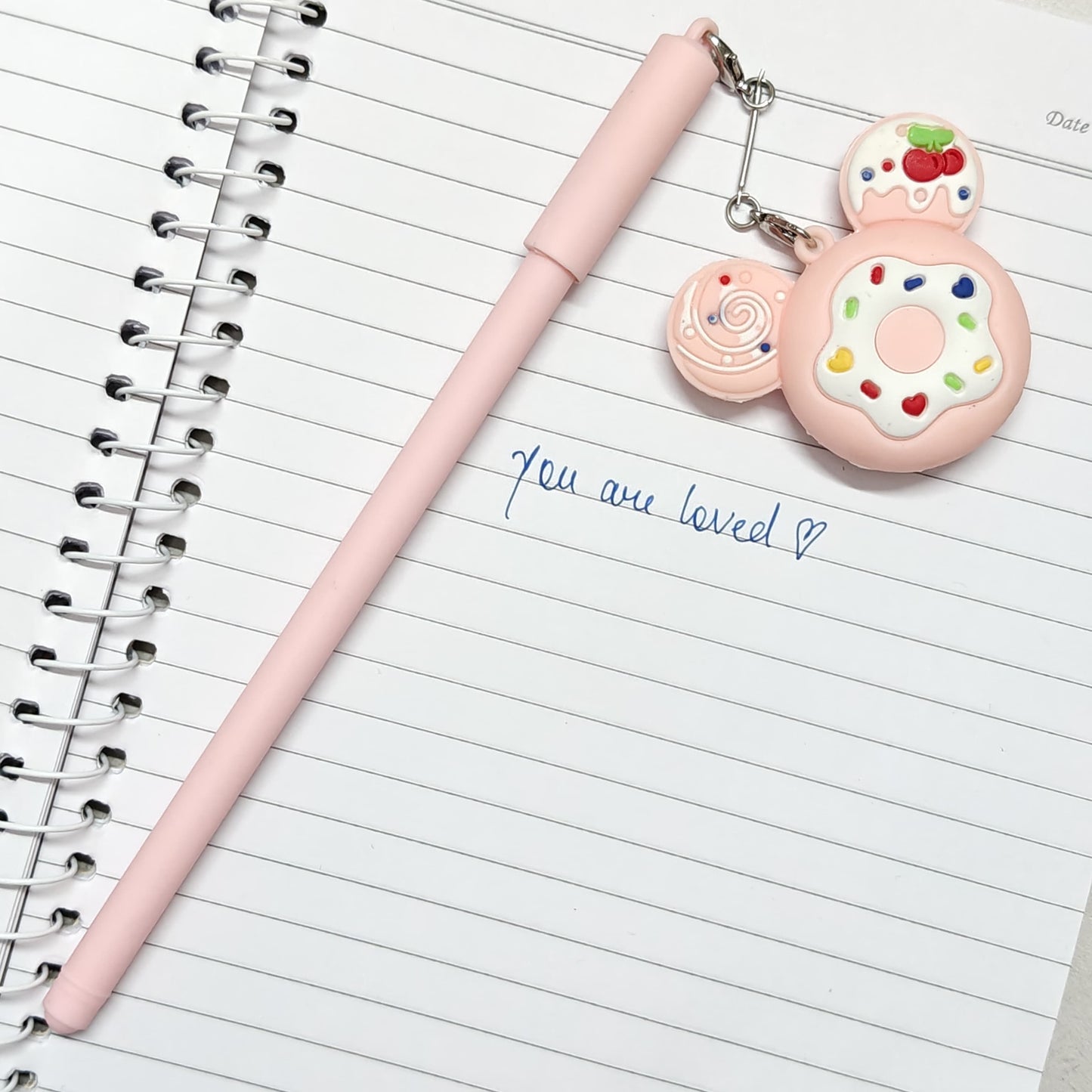 Cute Gel Pen with Keychain Charm