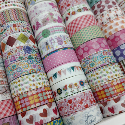 Aesthetic Washi Tape - ( 1 PC Assorted )