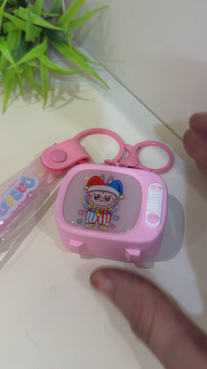 Mini Light-Up TV Keychain