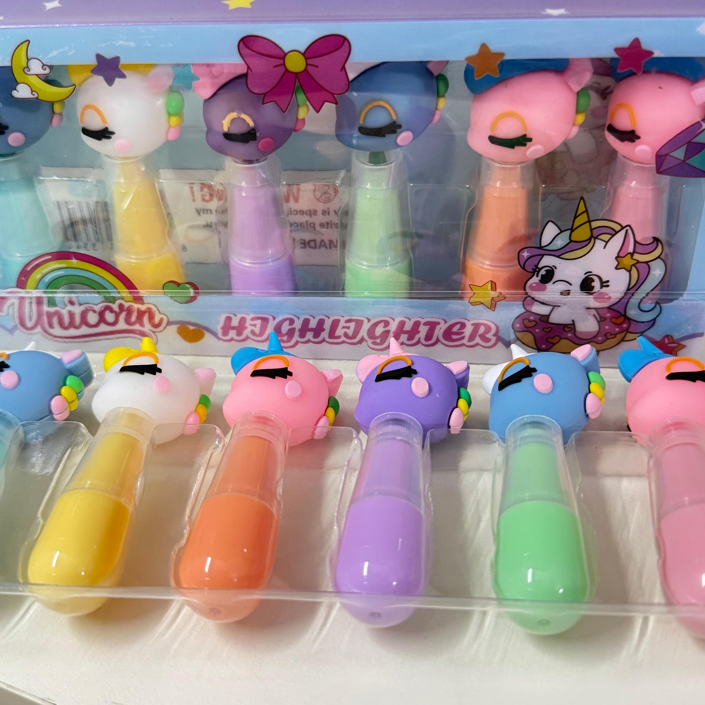 🦄 Unicorn Highlighter Set-(Pack of 6)🎀 ✨️