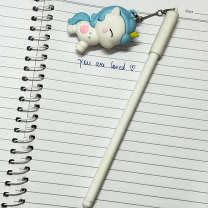 Unicorn Keychain Charm - Gel Pen