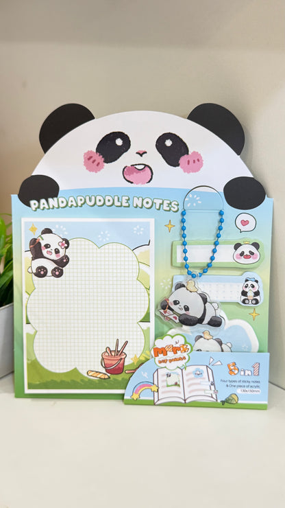 4-in-1 Cute Panda Sticky Note Set