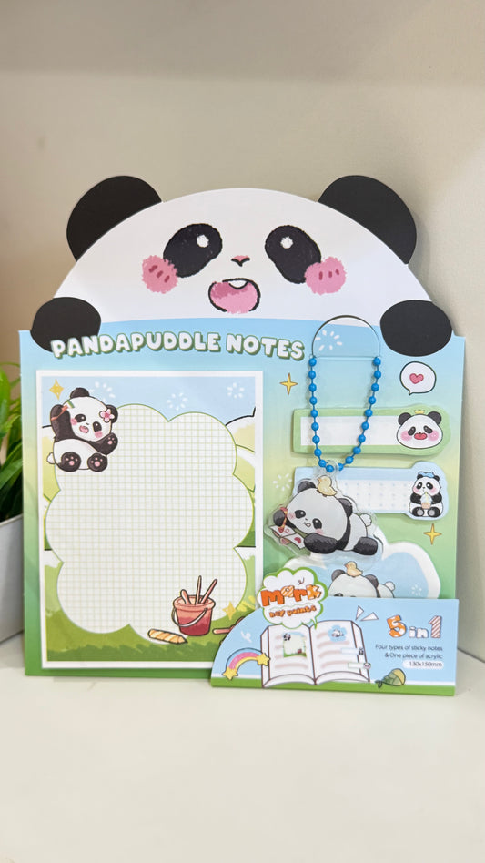 4-in-1 Cute Panda Sticky Note Set