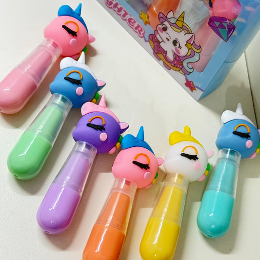 🦄 Unicorn Highlighter Set-(Pack of 6)🎀 ✨️
