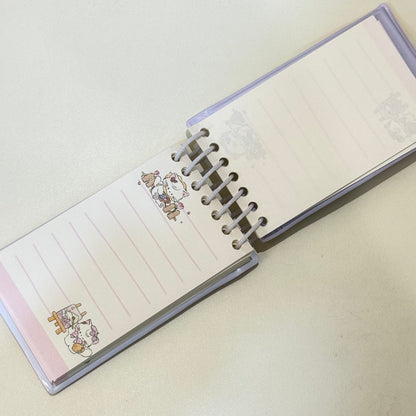 Cream Cat Mini Spiral Diary
