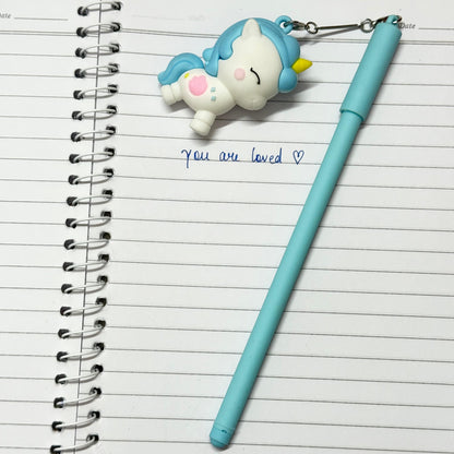 Unicorn Keychain Charm - Gel Pen