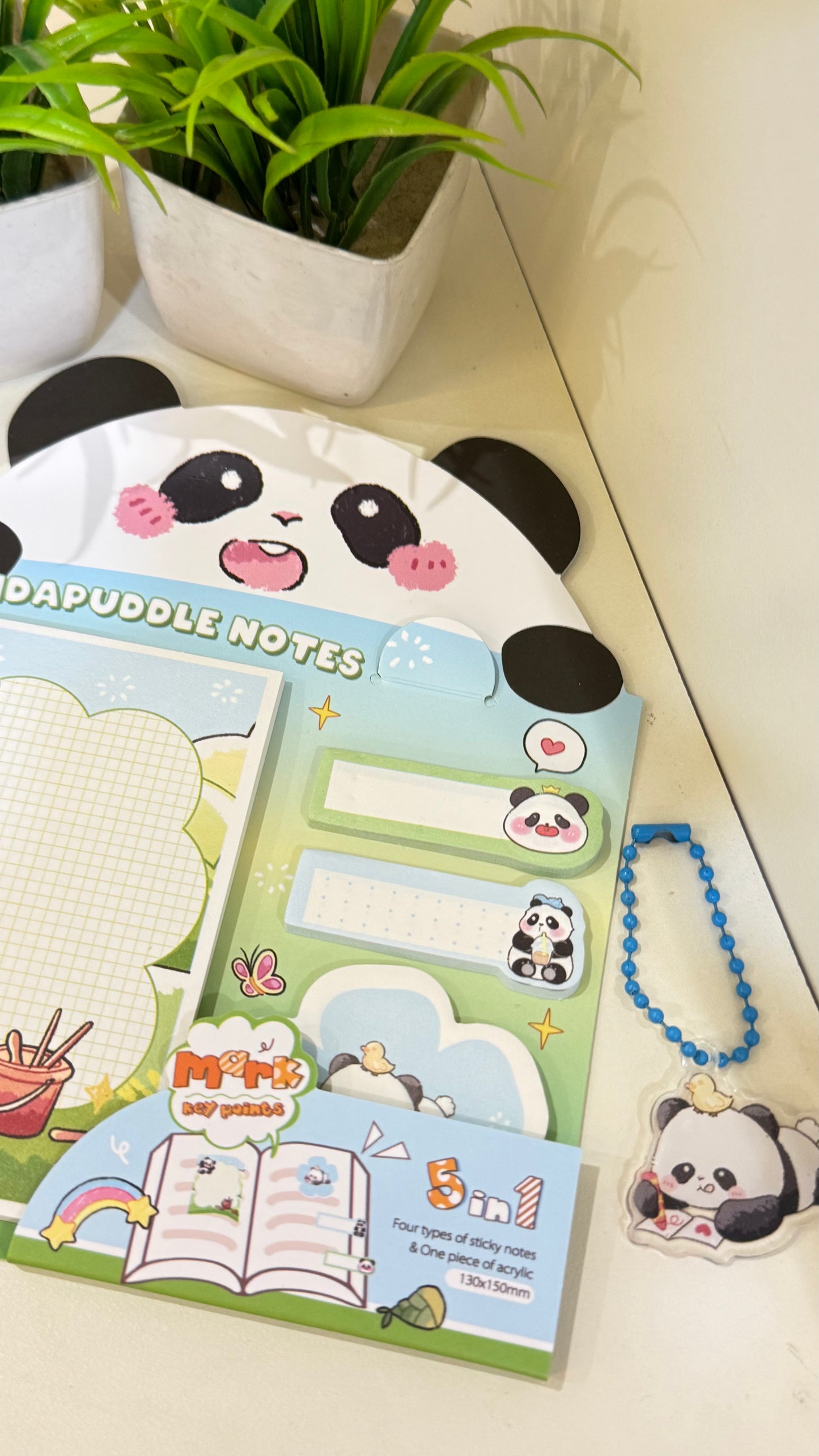 4-in-1 Cute Panda Sticky Note Set