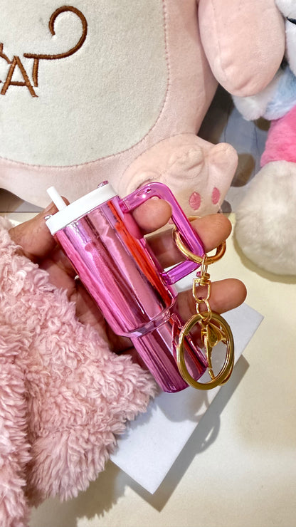Pink Mini Stanley Cup Keychain (8 cm)