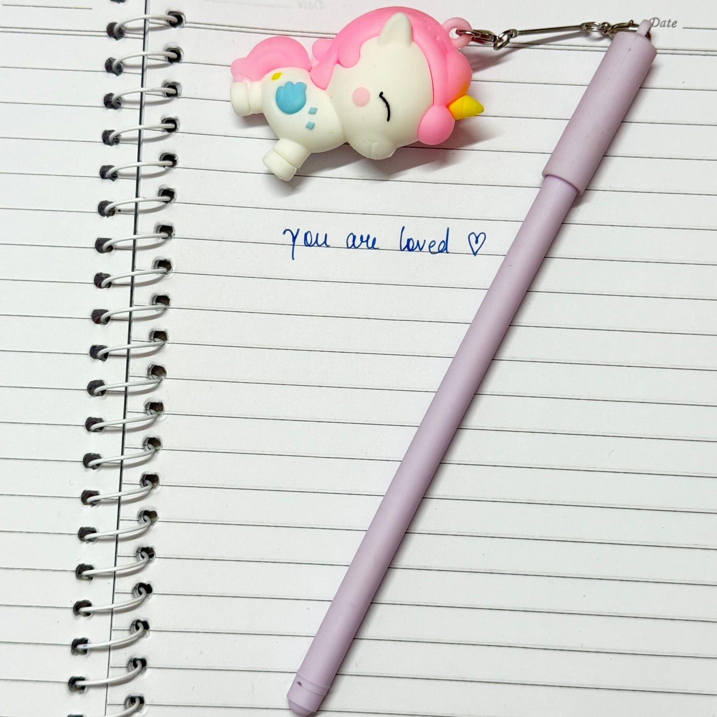 Unicorn Keychain Charm - Gel Pen