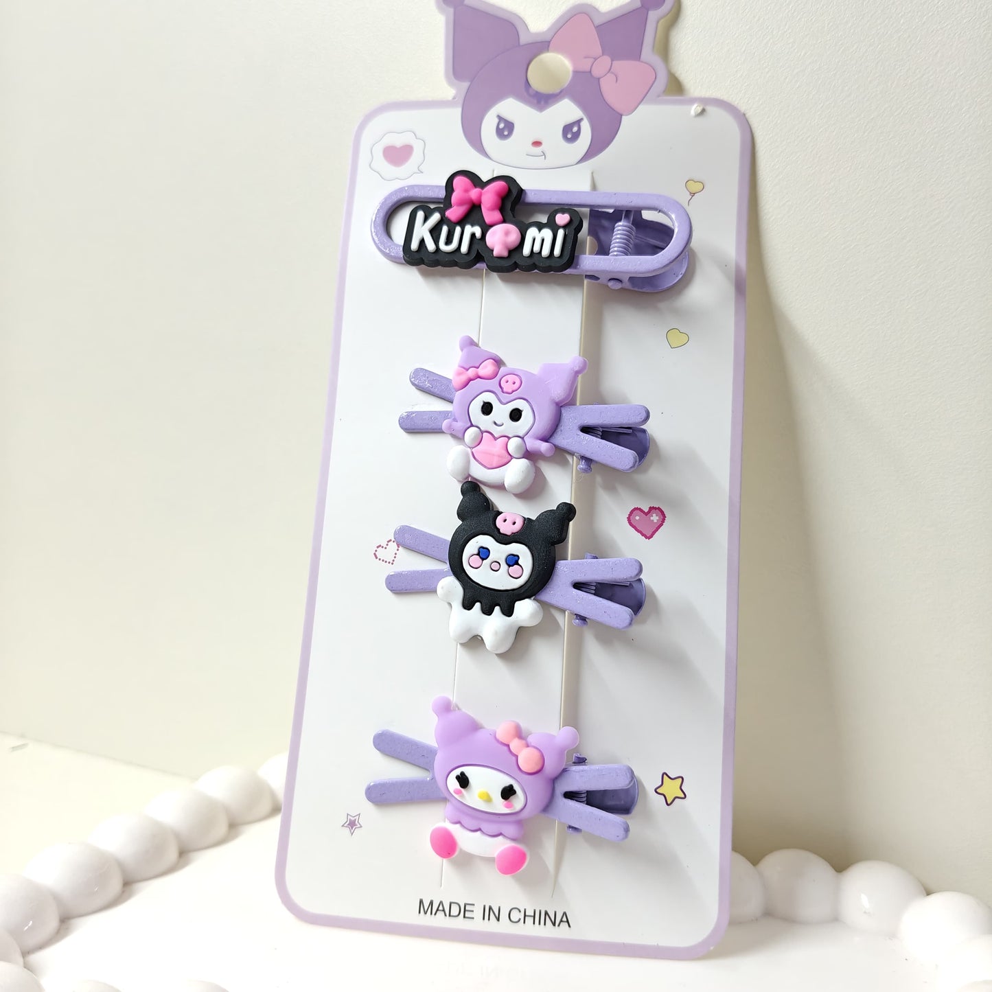 Kuromi Hairclips for Baby Girls