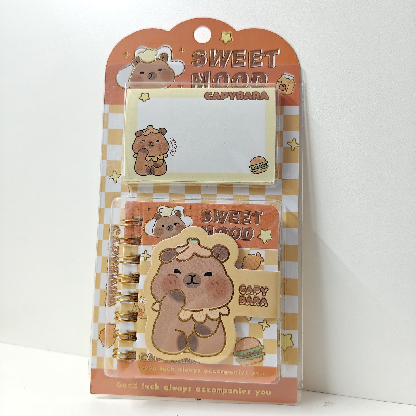 Capybara Mini Sticky Notes & Spiral Planner Set