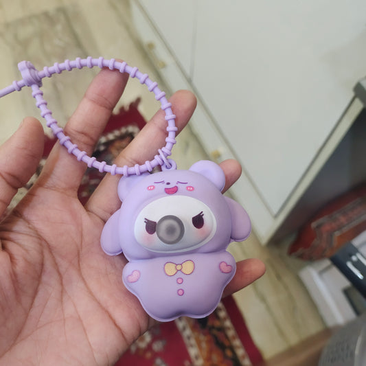 Cute Bubble Bear Squeeze Keychain