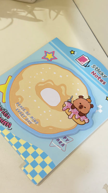 Capybara Donut Sticky Notes