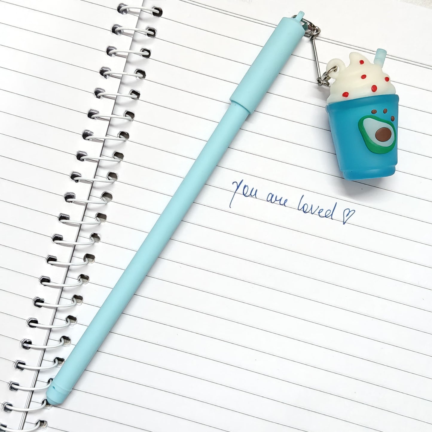 Cute Gel Pen with Keychain Charm