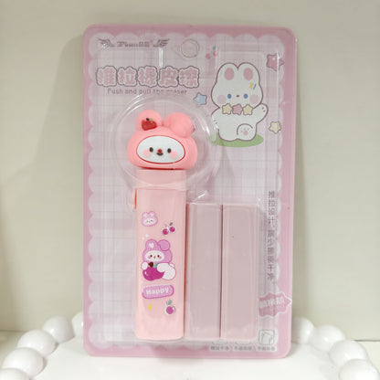 Bunny Push Eraser with Refills