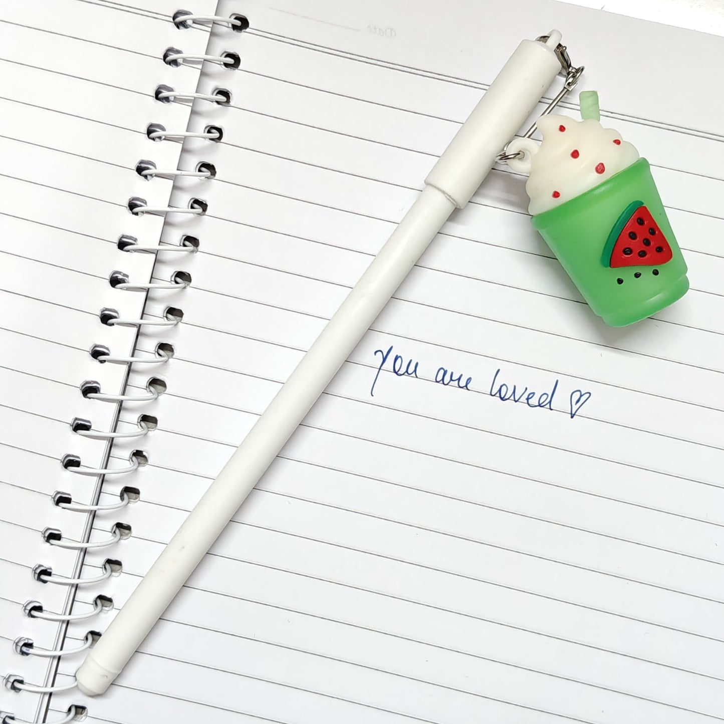Cute Gel Pen with Keychain Charm