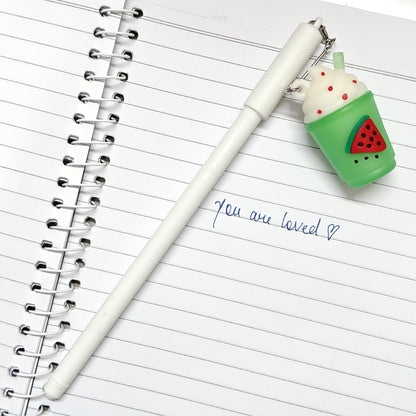 Cute Gel Pen with Keychain Charm