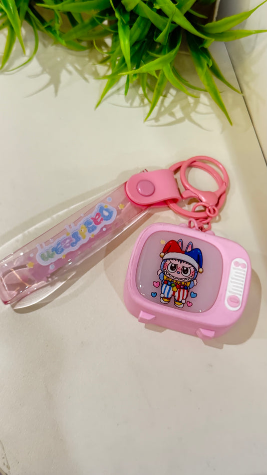 Mini Light-Up TV Keychain