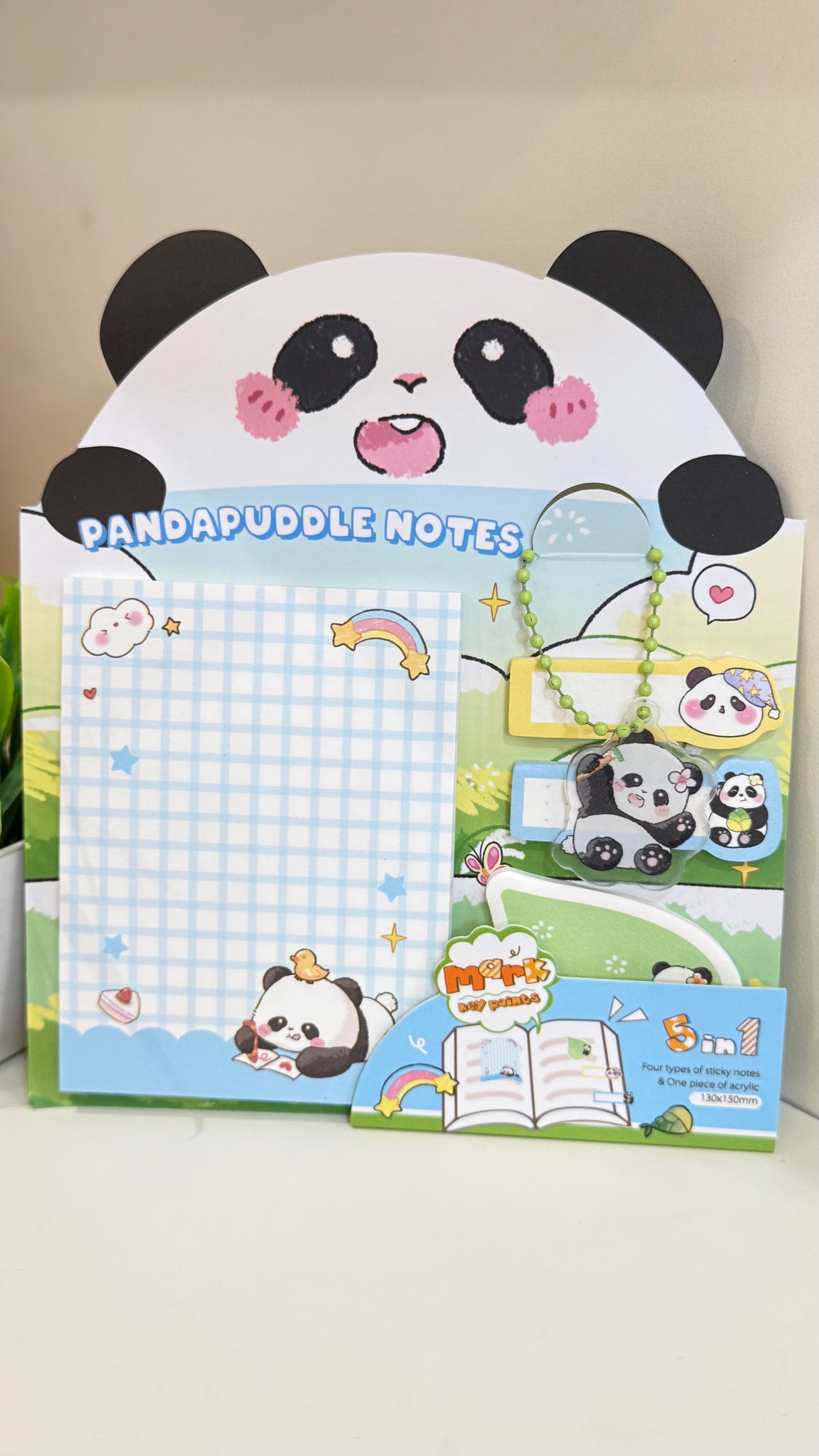 4-in-1 Cute Panda Sticky Note Set