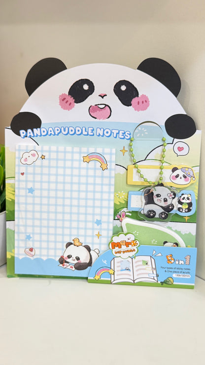 4-in-1 Cute Panda Sticky Note Set