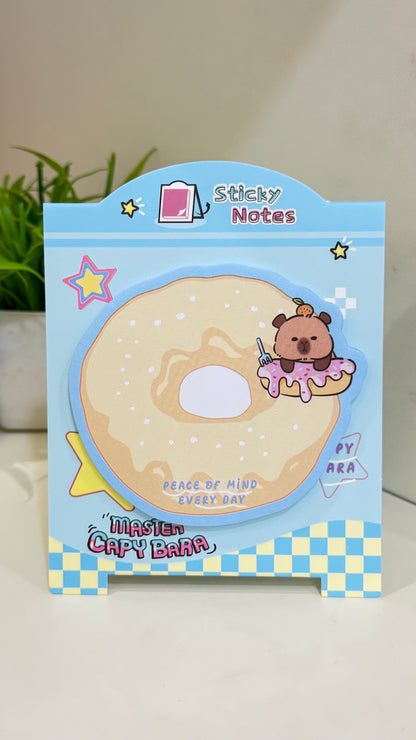 Capybara Donut Sticky Notes