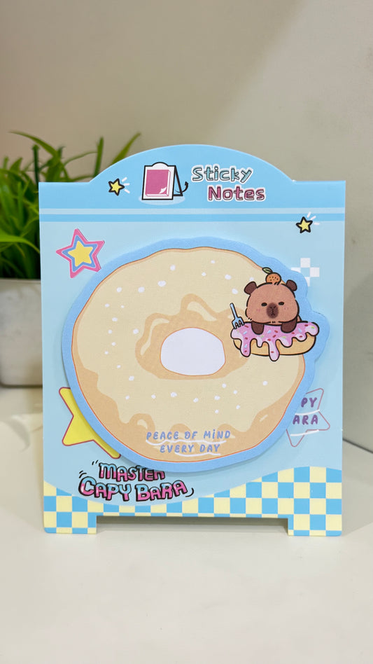 Capybara Donut Sticky Notes