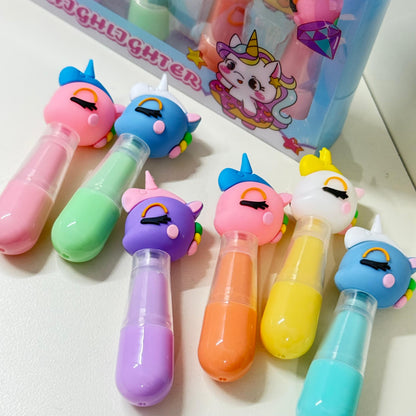 🦄 Unicorn Highlighter Set-(Pack of 6)🎀 ✨️