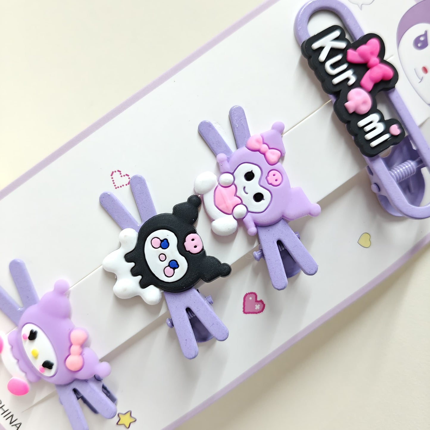 Kuromi Hairclips for Baby Girls